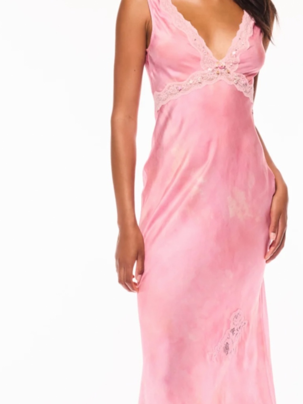 LoveShackFancy Bier Silk Blend Midi Dress